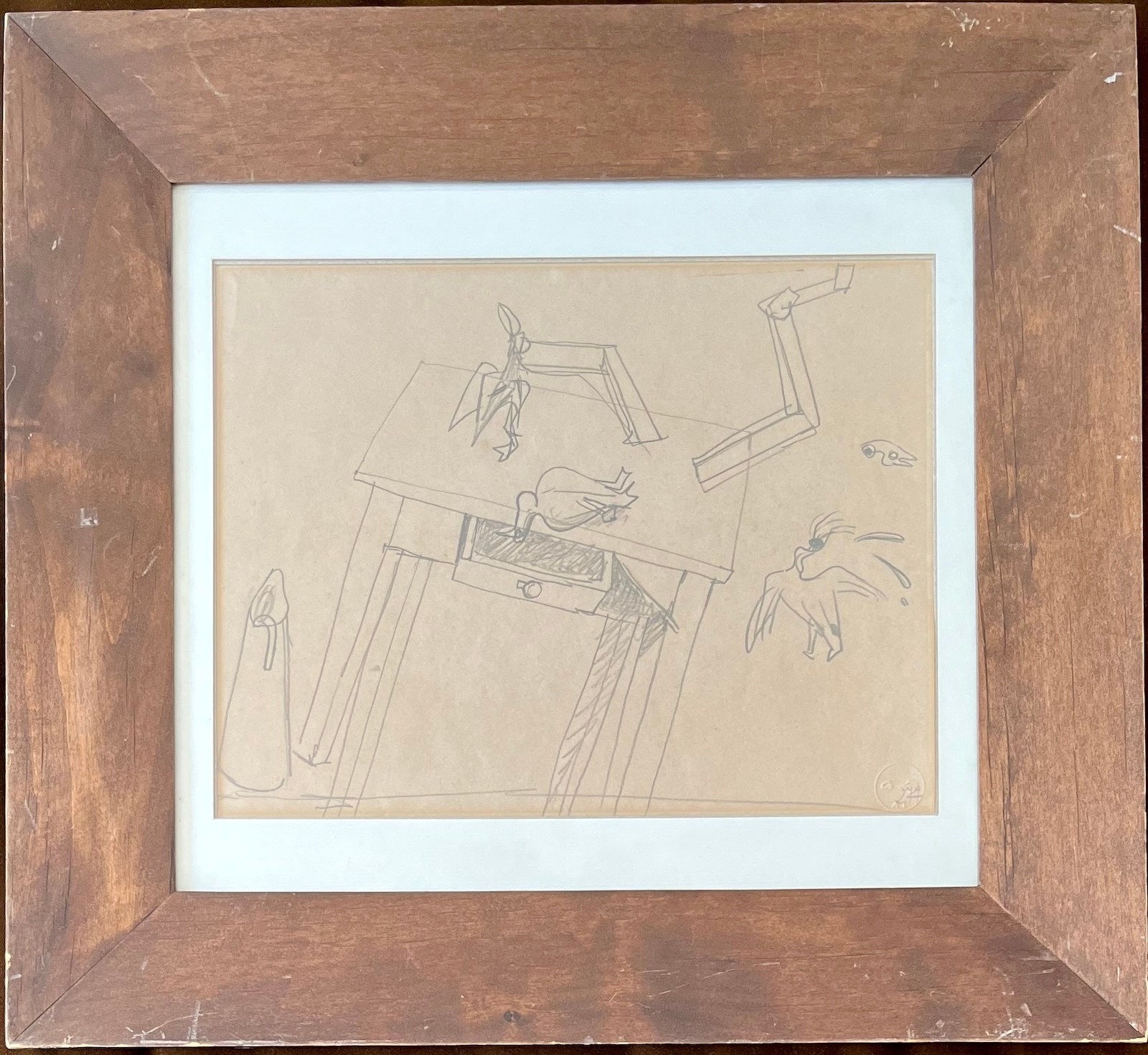 ANDRÉ MASSON, Esquisse pour La révolte dans la cuisine (Chapitre V planche XXII d’Anatomy of my universe) , 1939