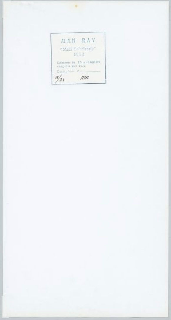 MAN RAY, Solarized Hands, 1932 (1975)