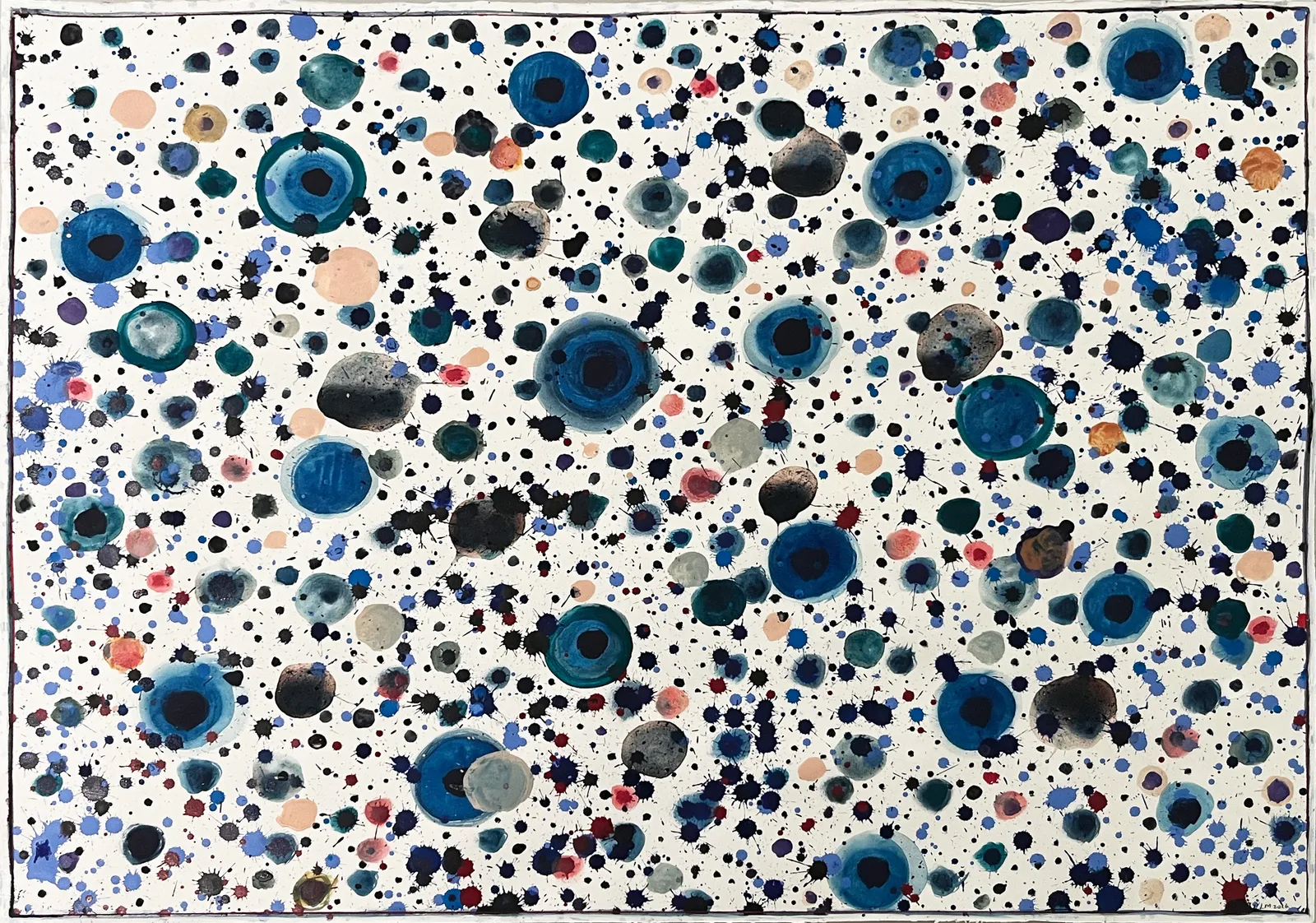 Landon Mackenzie, Hummingbird (Paper) Blue, 2026