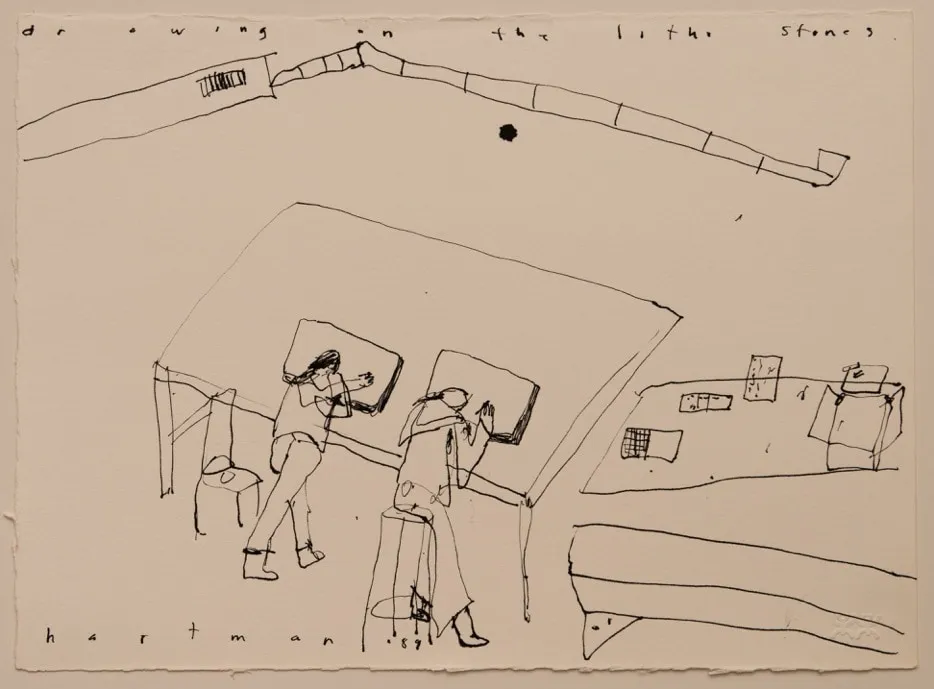 John Hartman, Drawing on the Litho Stones (Kenojuak Ashevak and Napachie Pootoogook), 1989