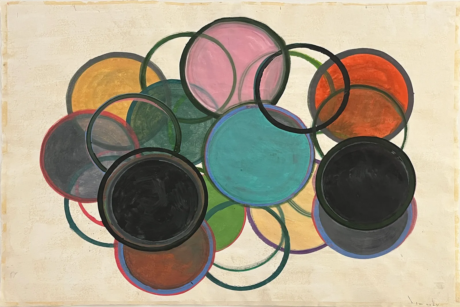 Landon Mackenzie, Circles with Turquoise Centre, 2024