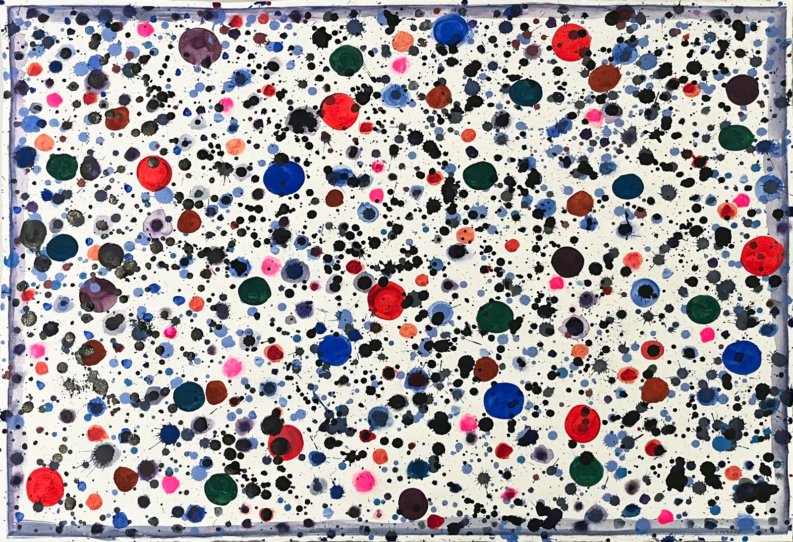 Landon Mackenzie, Hummingbird (Paper) with Purple Edge, 2025