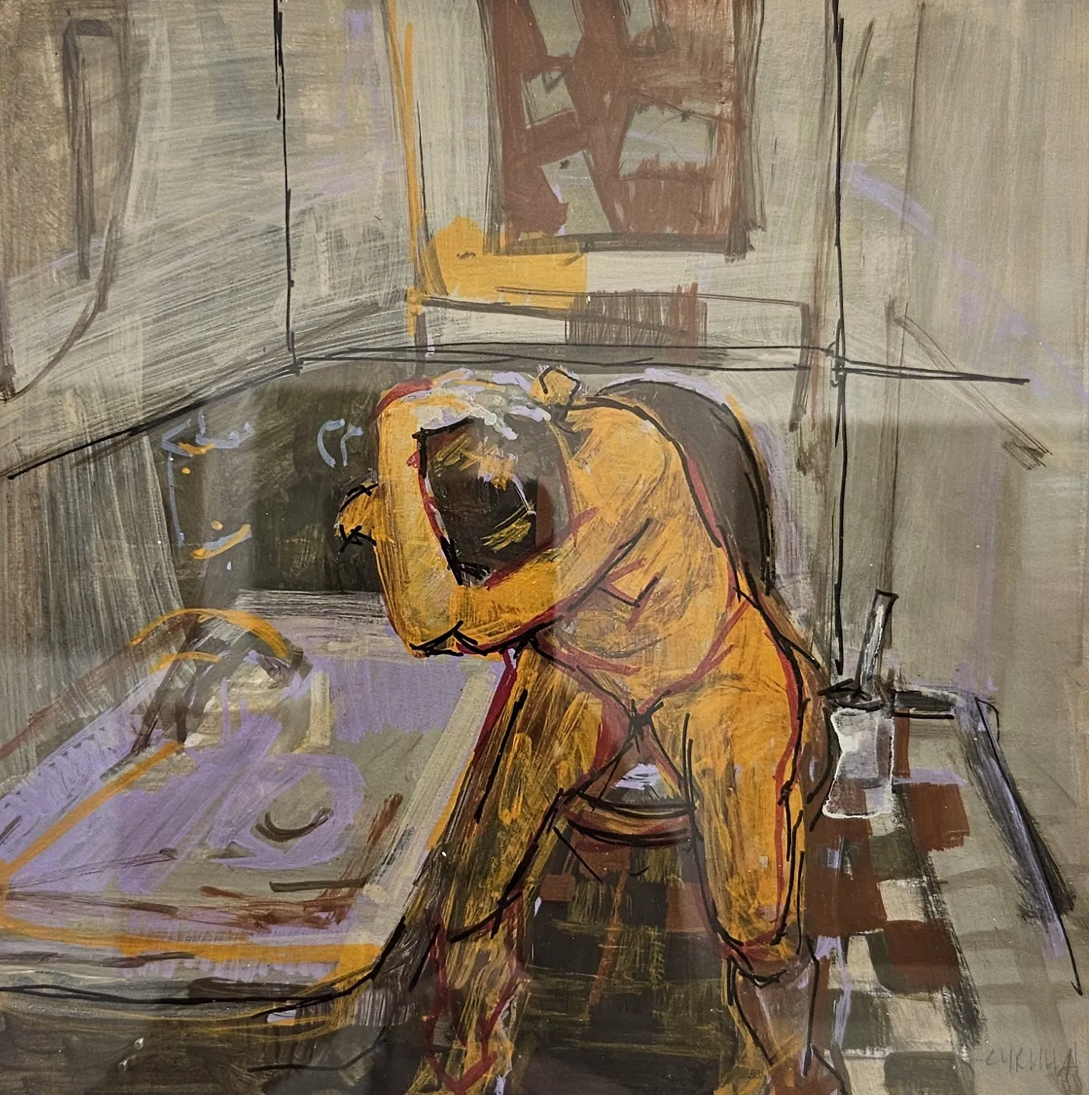 Dagmar Cyrulla, Girl in Bathroom, 2025