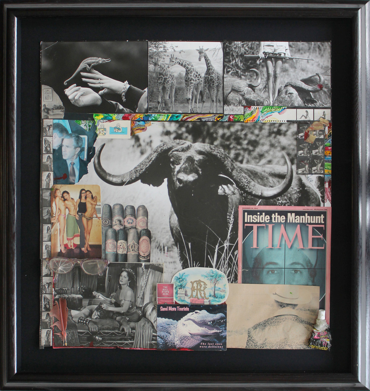 Peter Beard, Cape Buffalo Collage, 2002