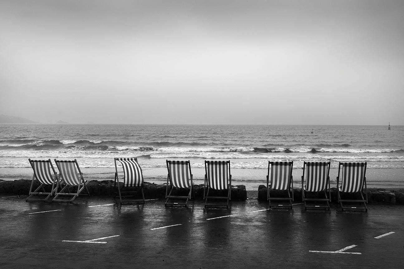 Roger A. Deakins, Empty Deckchairs, Paignton, 2015