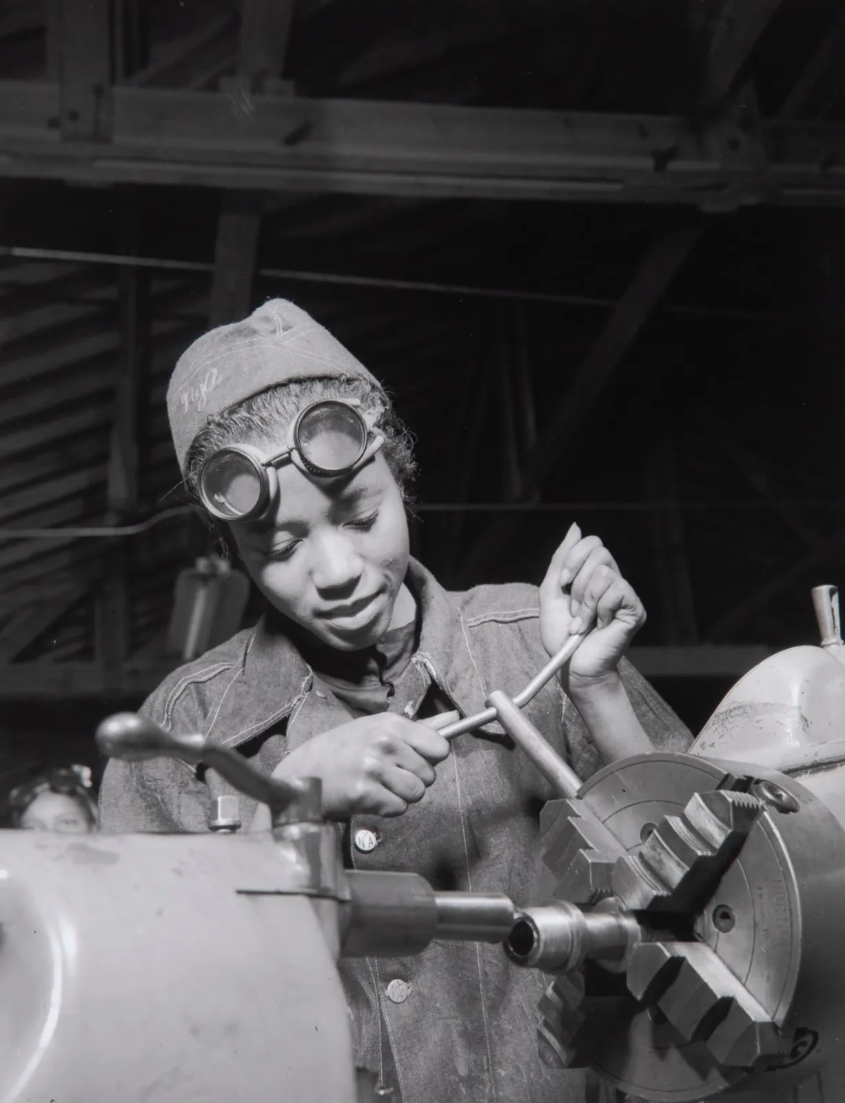 Gordon Parks, NYA (National Youth Administration) Student Training for a Defense Job, Bethune-Cookman College, Daytona Beach, FL, 1942-43