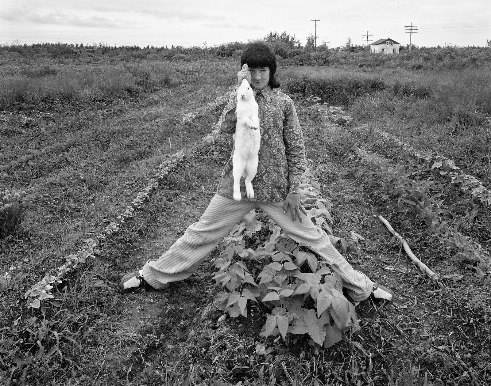 Melinda Blauvelt, Henriette and a Rabbit, Brantville, NB, 1972