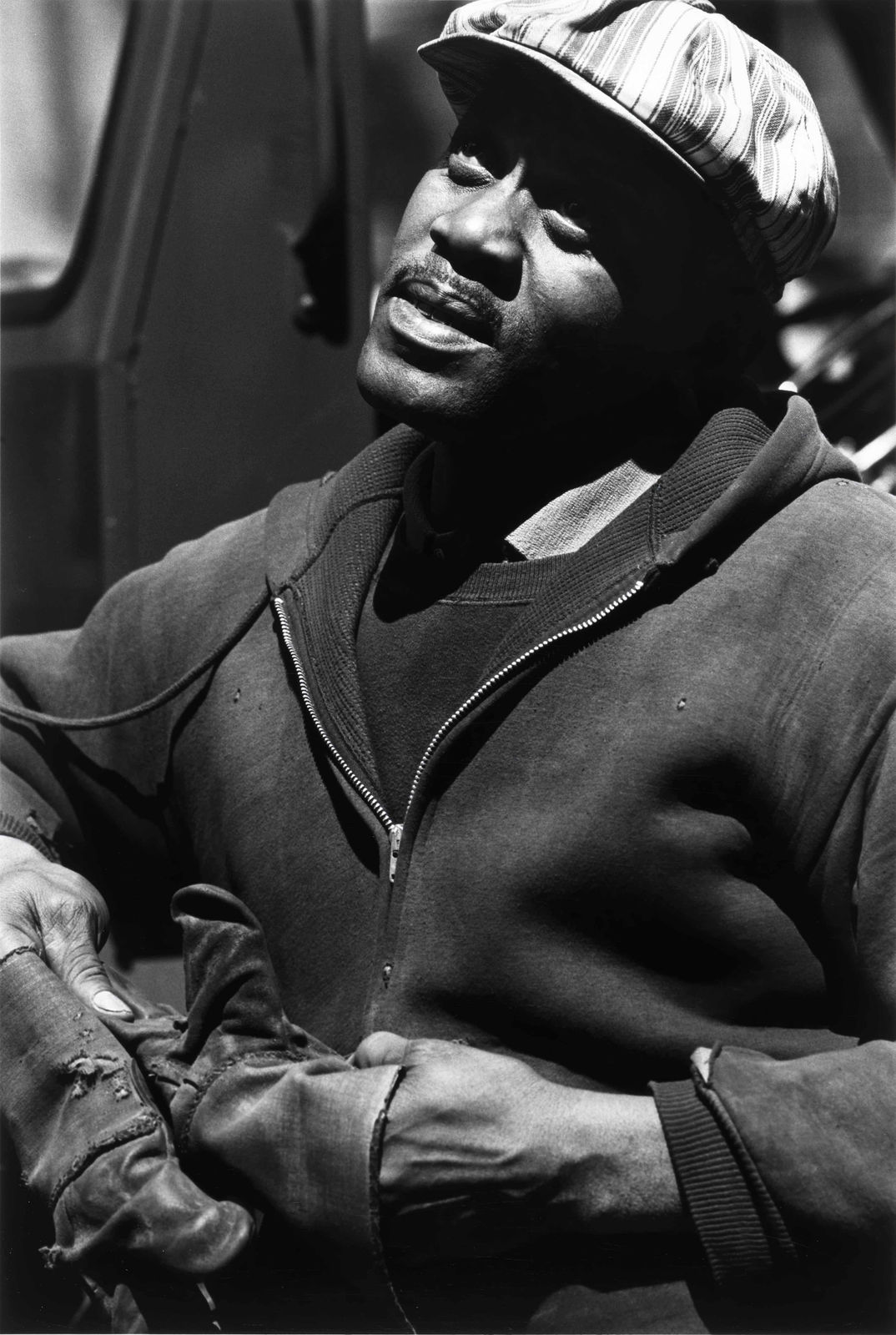 Louis Stettner, Pneumatic Drill Operator, Broadway, 1974, printed 1974