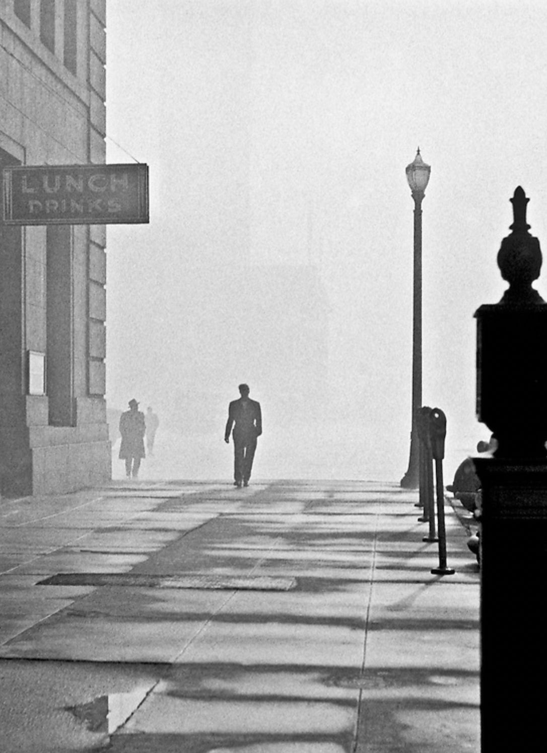 Fred Lyon, "Lunch" Embarcadero in Fog, San Francisco, 1948