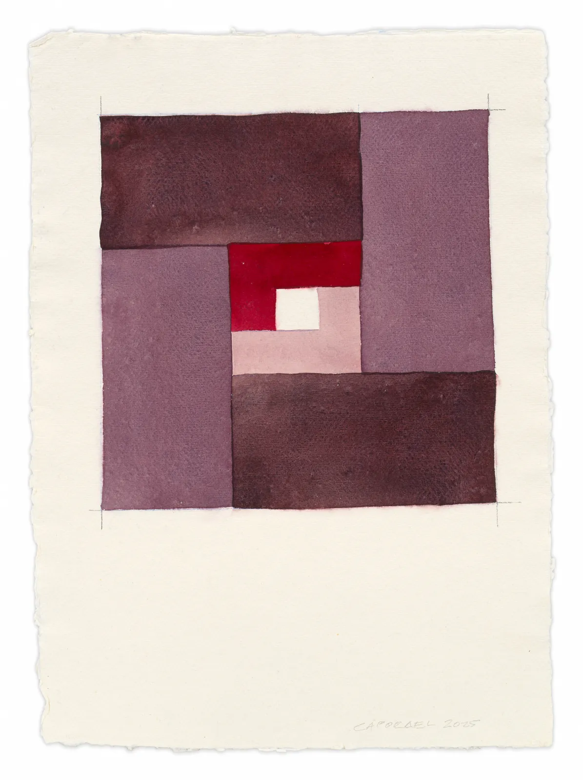 SUZANNE CAPORAEL, Untitled (scaled tiling, center void), 2025