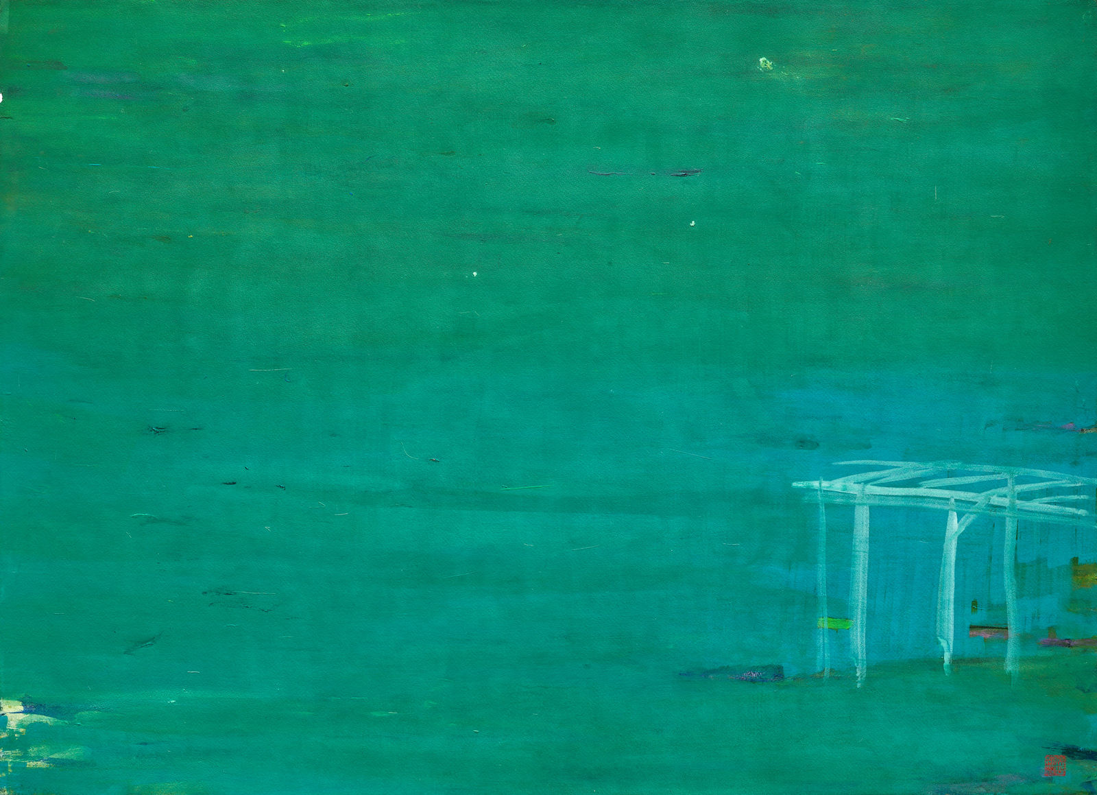 吳增榮, 《醉月湖北側白色棚架》 The White Trellis in the North Side of Drunken Moon Lake, 1996-2000