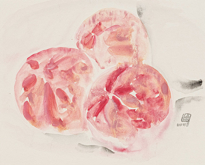 林銓居, 《三顆桃之二》 Three Peaches II, 2023