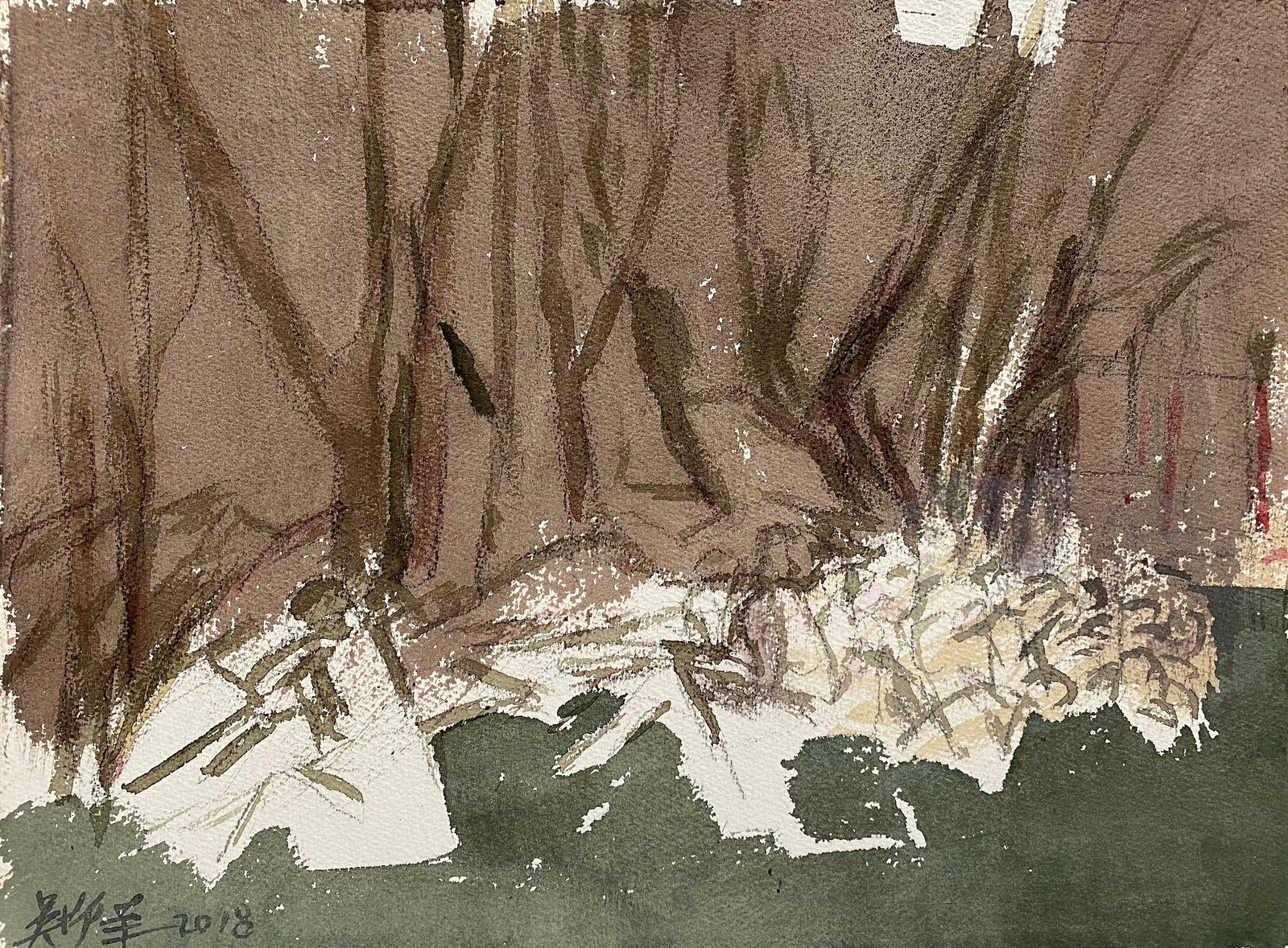 吳增榮, 《樹下閒談》 Chatting Under Trees, 2018