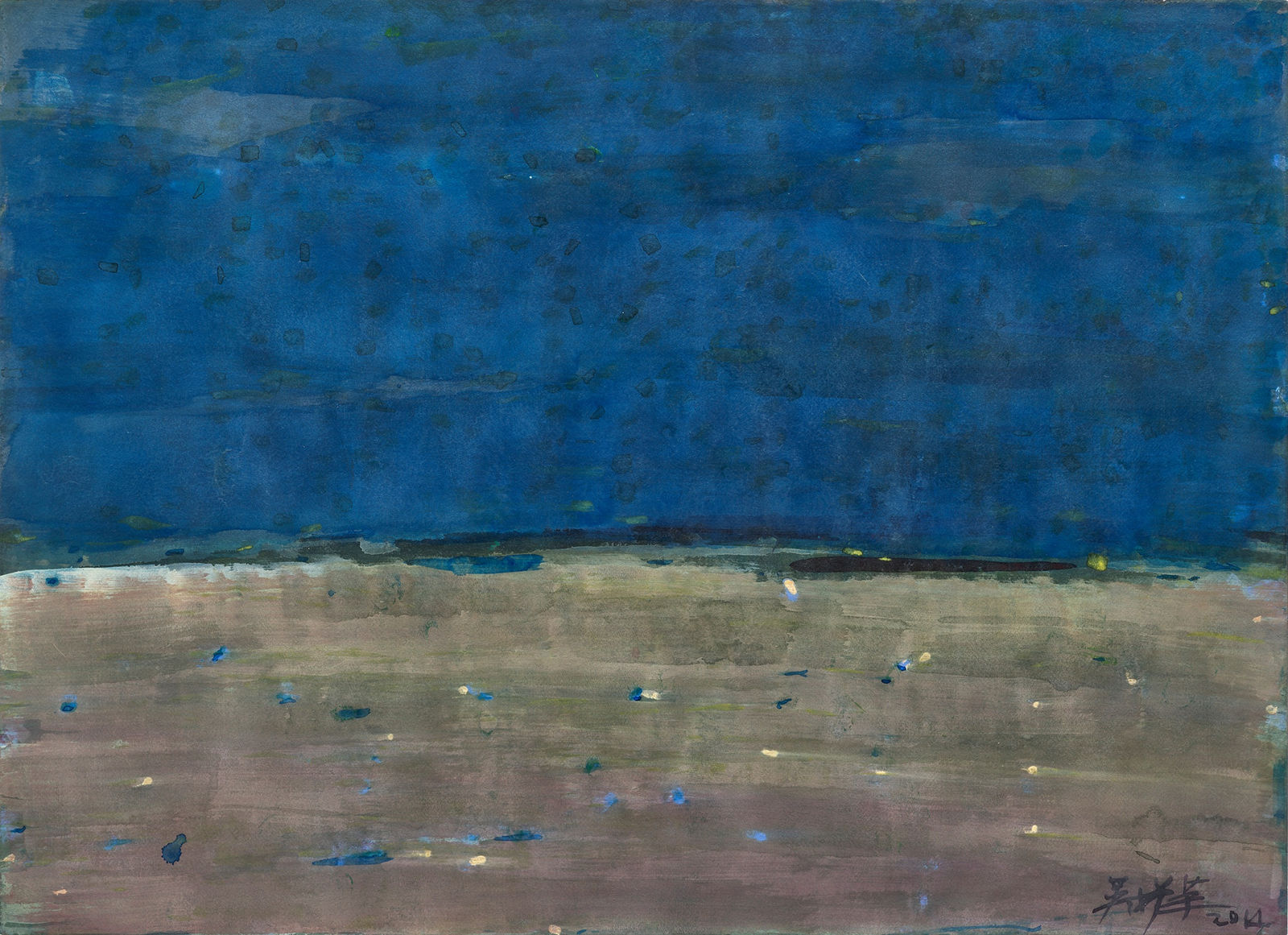 吳增榮, 《夜光》Night Light, 2014（正面）; 1996-2000（背面）