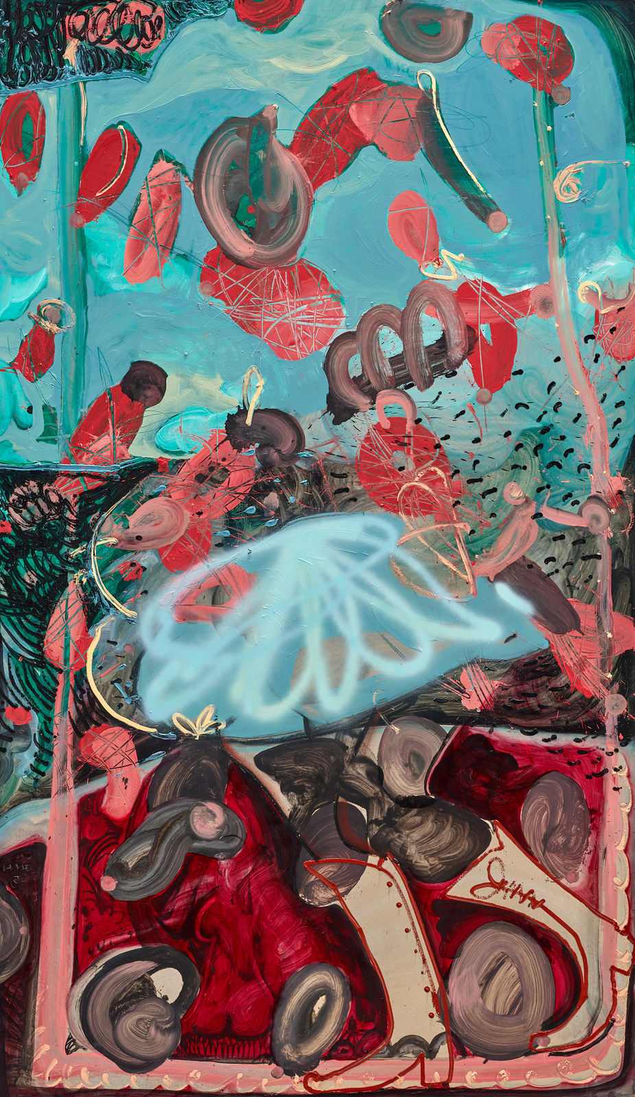 黨若洪, 《 隱形的奔跑：靴子 · 洋傘 · 粉紅色爆炸》 Invisible Runs: Boot, Umbrella , and Pink Explosion , 2019