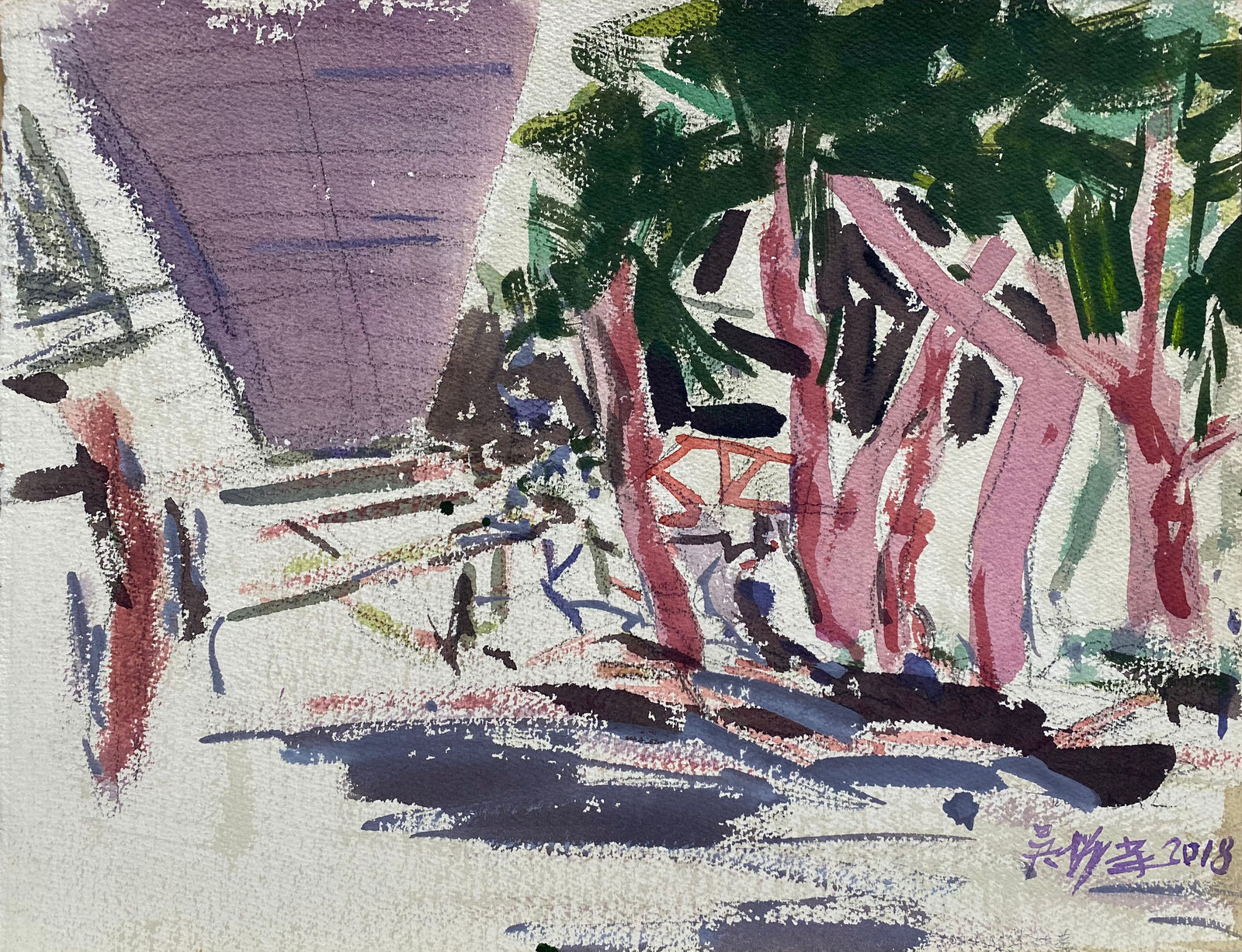 吳增榮, 《鹿鳴堂東北角有一間咖啡亭》 There's a Café in the Upper North-East Corner of Luming Square, 2018