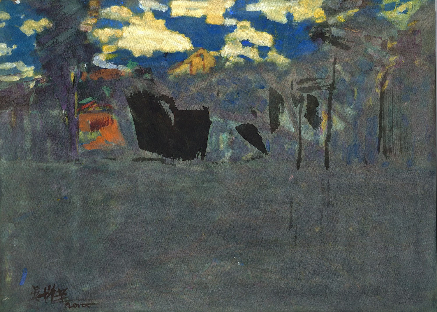 吳增榮, 《醉月湖東側》East Side of Drunken Moon Lake, 2015