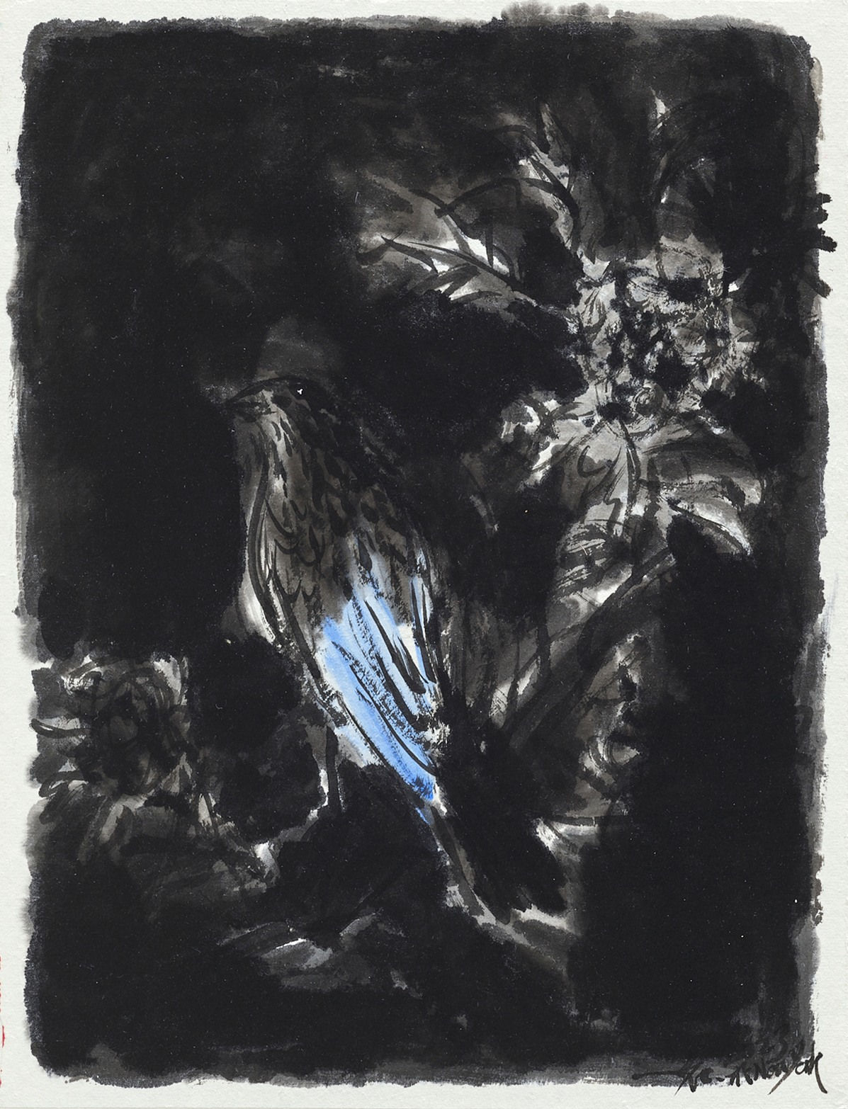 鄔一名, 《花鳥：重複文本 3》Flowers and Birds: Repeated Text 3, 2023