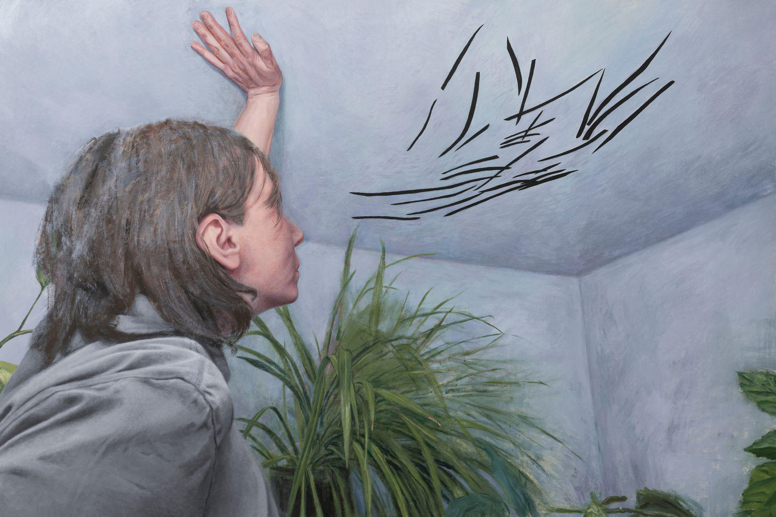 安娜・瑪瑞亞・米庫, 《女人，鷹架 / 天花板》 Woman, Scaffolding/ Ceiling, 2024