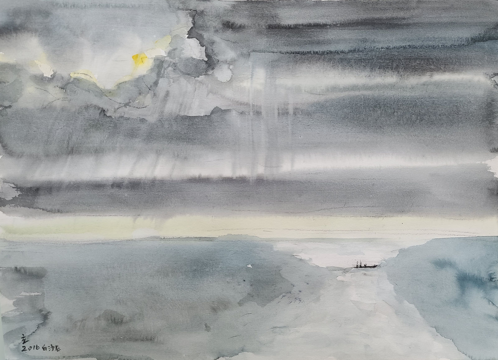 廖偉立, 《通霄海邊》 Beach in Tongxiao, 2016