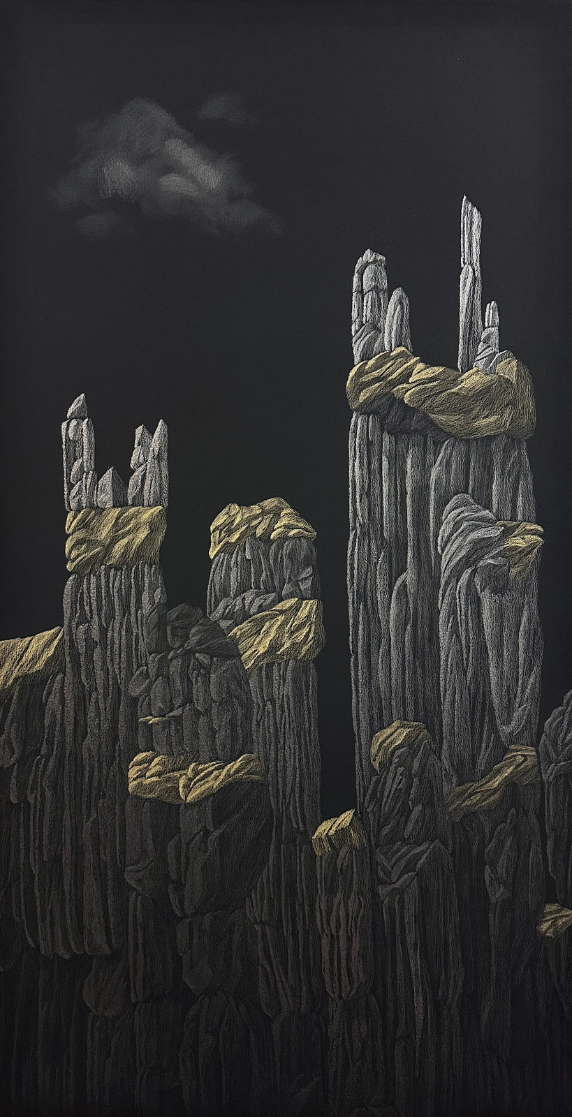 黃立穎, 《黑裡黑的光-奇石71》 Stone 71, 2022