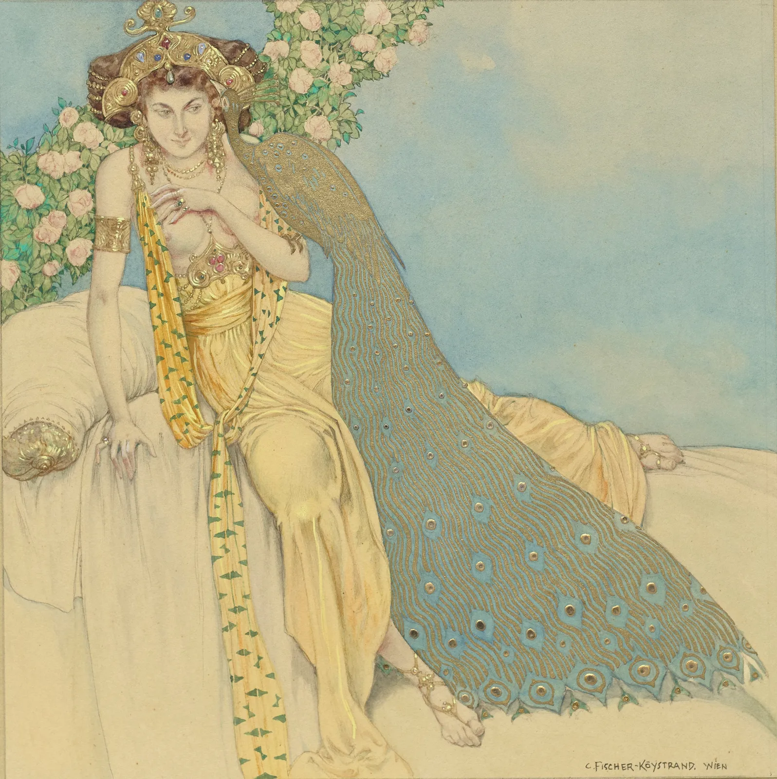 Carl Fischer-Koystrand, Der goldene Pfau