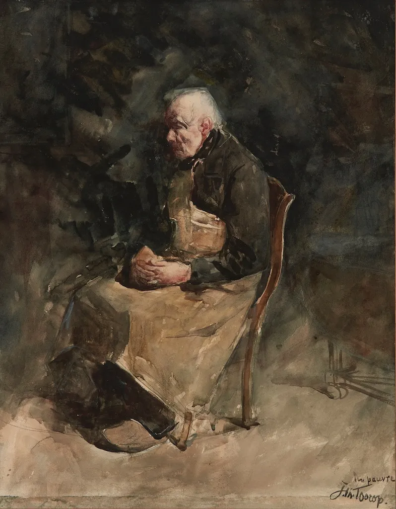 Jan Toorop, Le Pauvre (Study for l'Intérieur a Haeren)