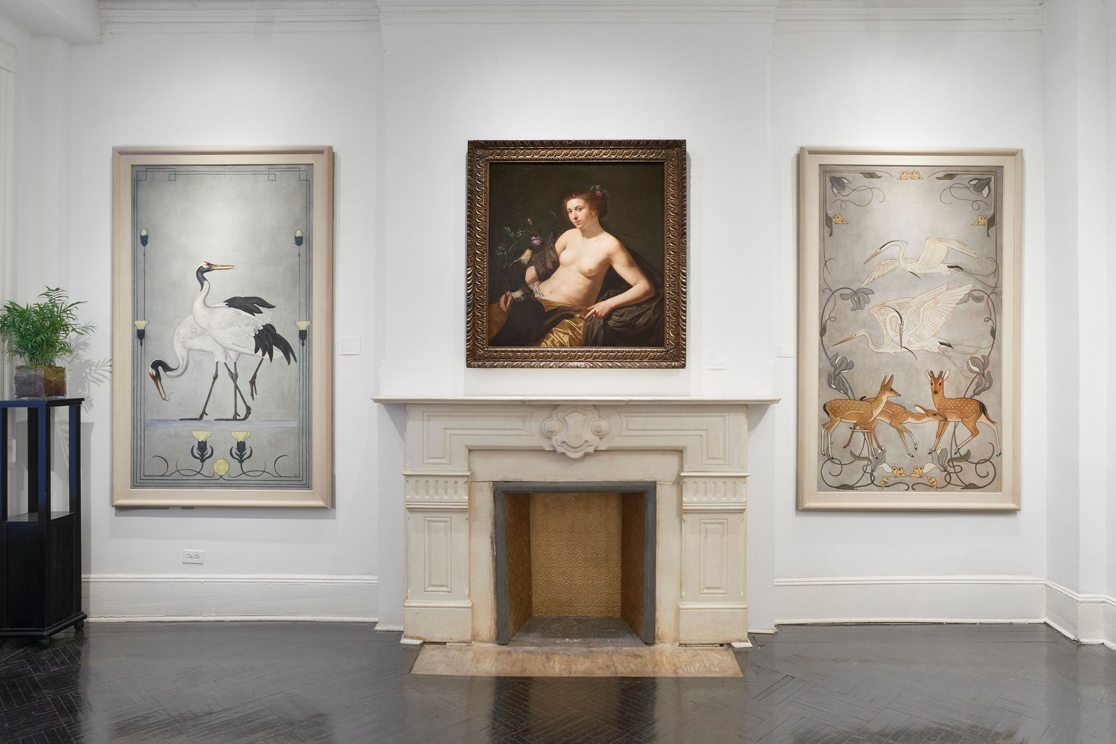 Willem van Konijnenburg (1868-1943) Japanese red-crowned cranes & Japanese cranes and deer, 1899