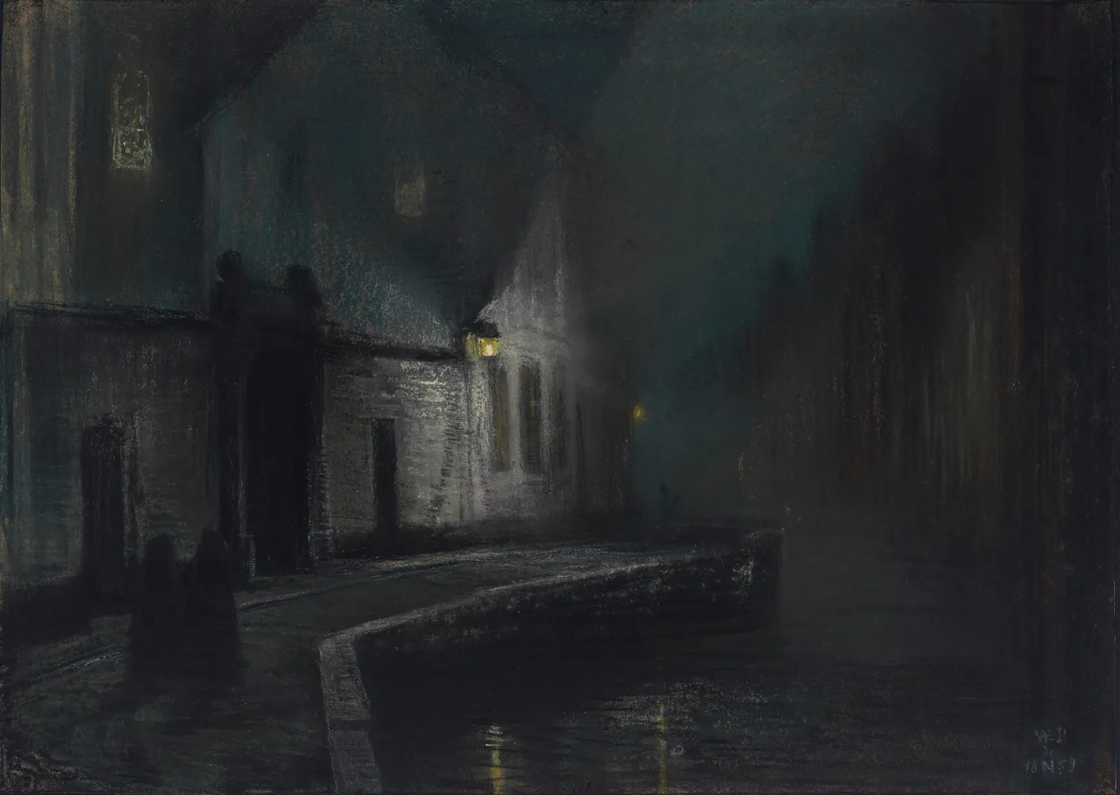 William Degouve de Nuncques (1867-1935), Brugge le soir, 1889