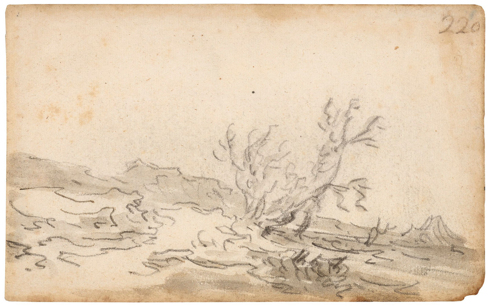 Jan van Goyen (1596 – 1656), Dunes, a farmhouse and trees, 1651