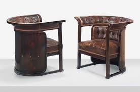 Josef Hoffmann (1870-1956) Buenos Aires armchairs, a pair, c. 1908 Labelled 'Jacob & Josef Kohn, Wien'