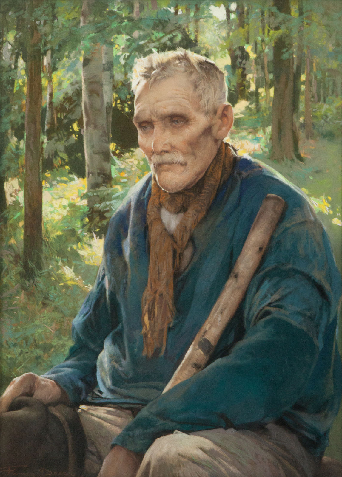 Firmin Baes (1874-1943), Vieux paysan du Condroz (Old farmer from the Condroz), circa 1915
