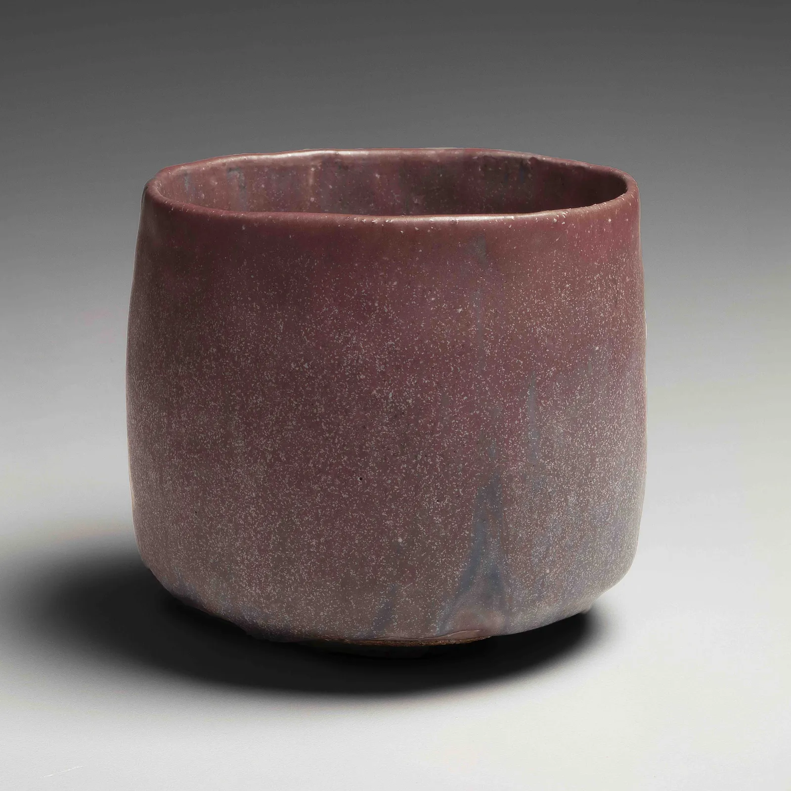 FUJIHIRA SHIN, Shinsha (cinnabar-glazed) teabowl, 1990