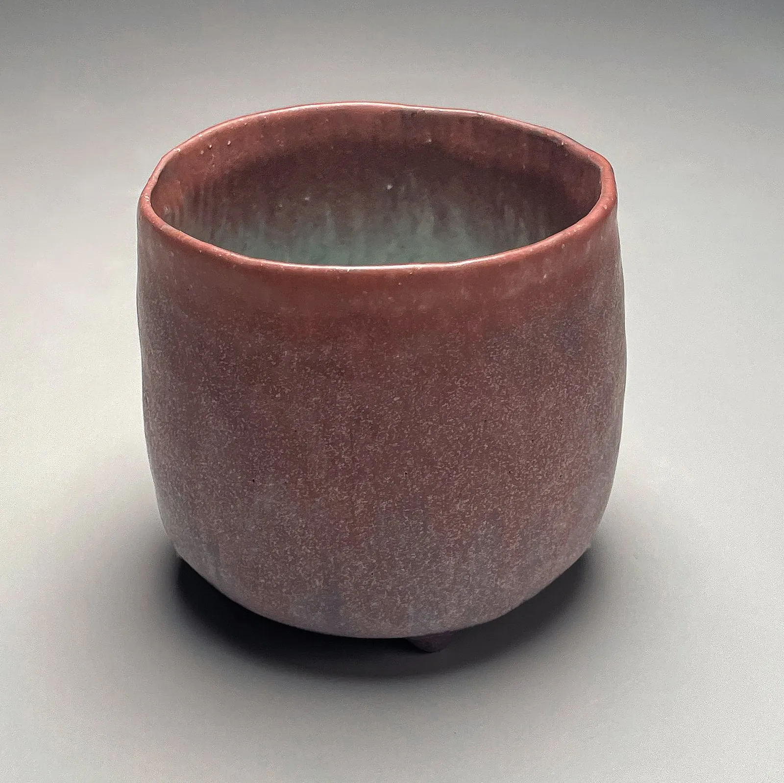 FUJIHIRA SHIN, Shinsha (cinnabar-glazed) teabowl, 1990