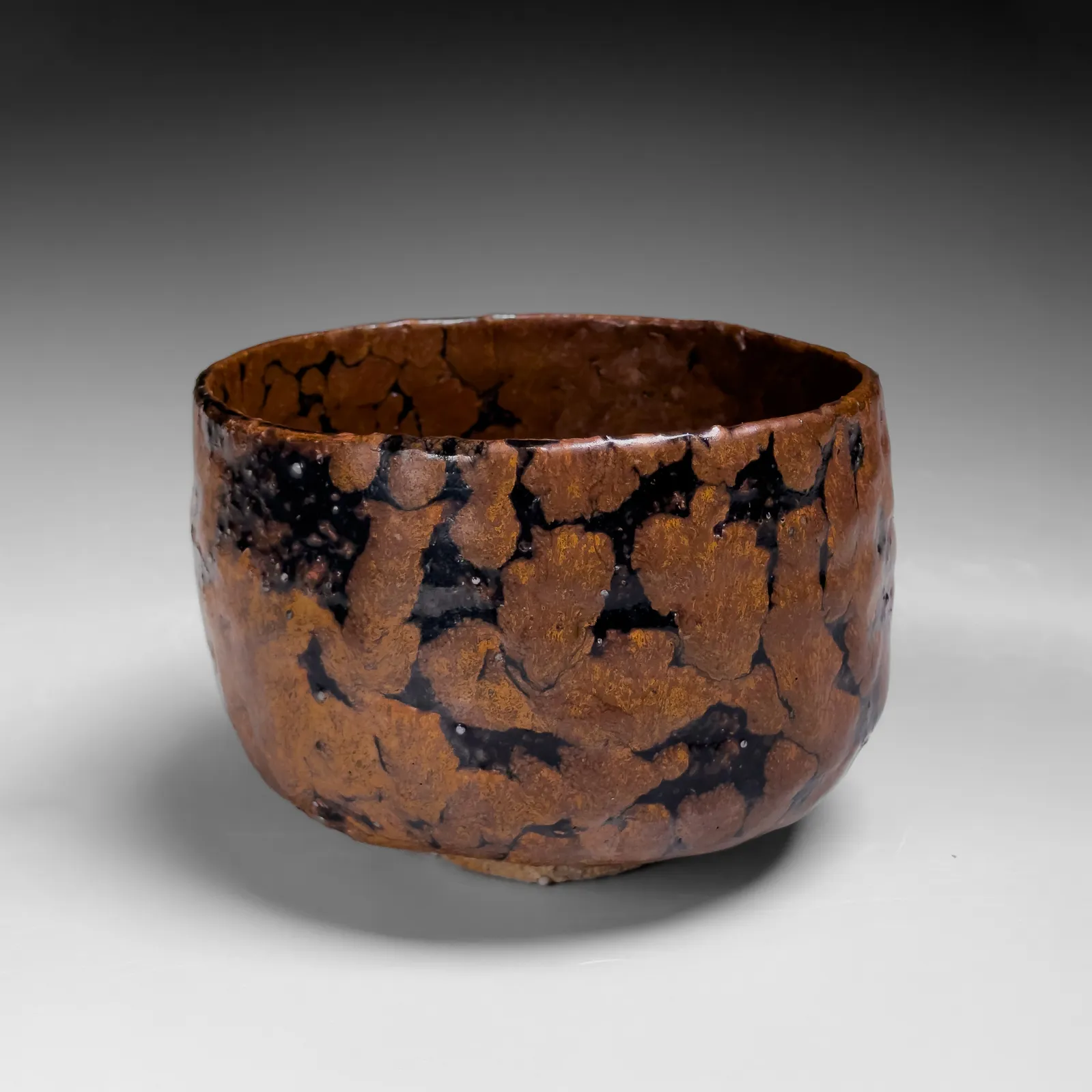 ISHIGURO MUNEMARO, Teabowl with partridge-feather glaze, ca. 1956-1961