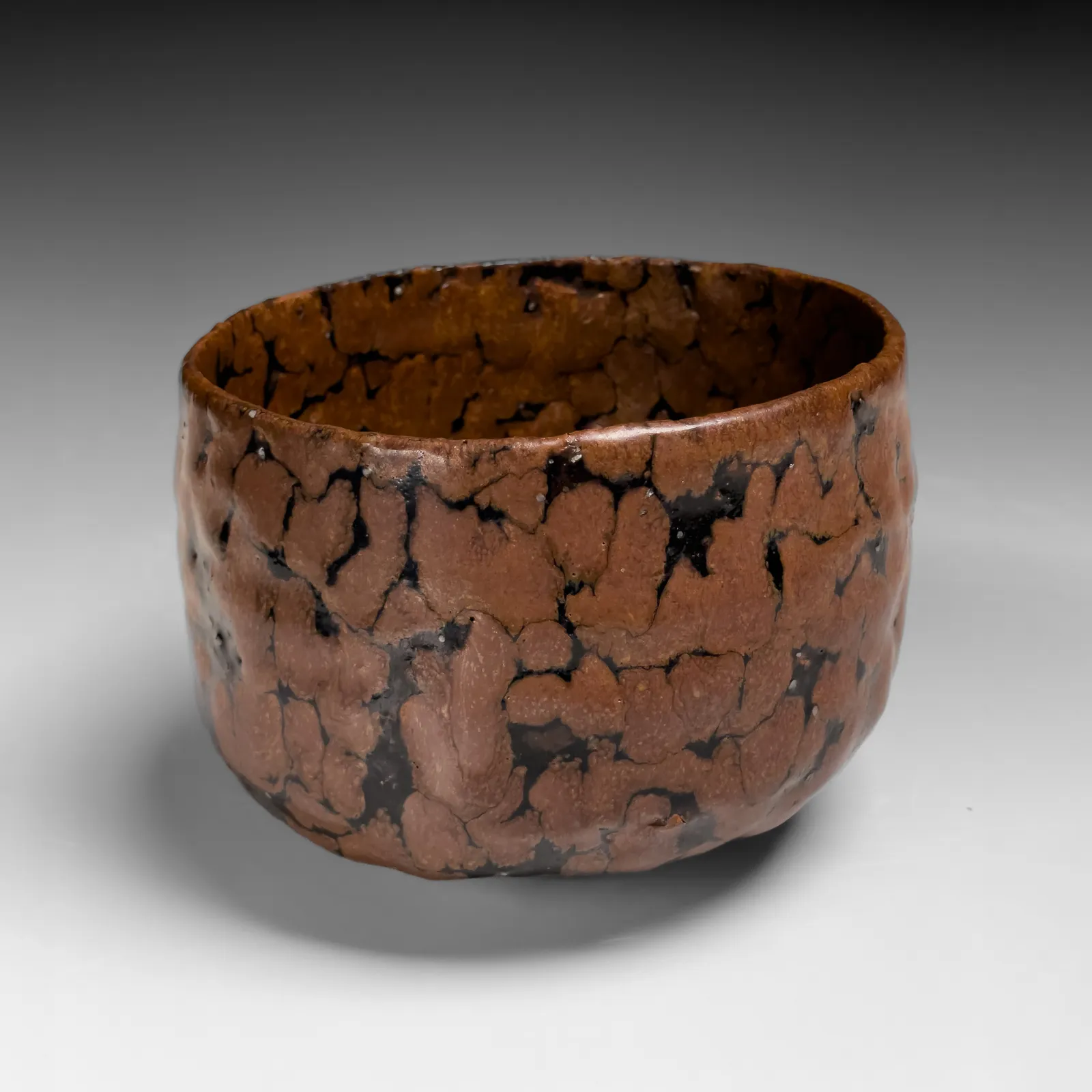 ISHIGURO MUNEMARO, Teabowl with partridge-feather glaze, ca. 1956-1961