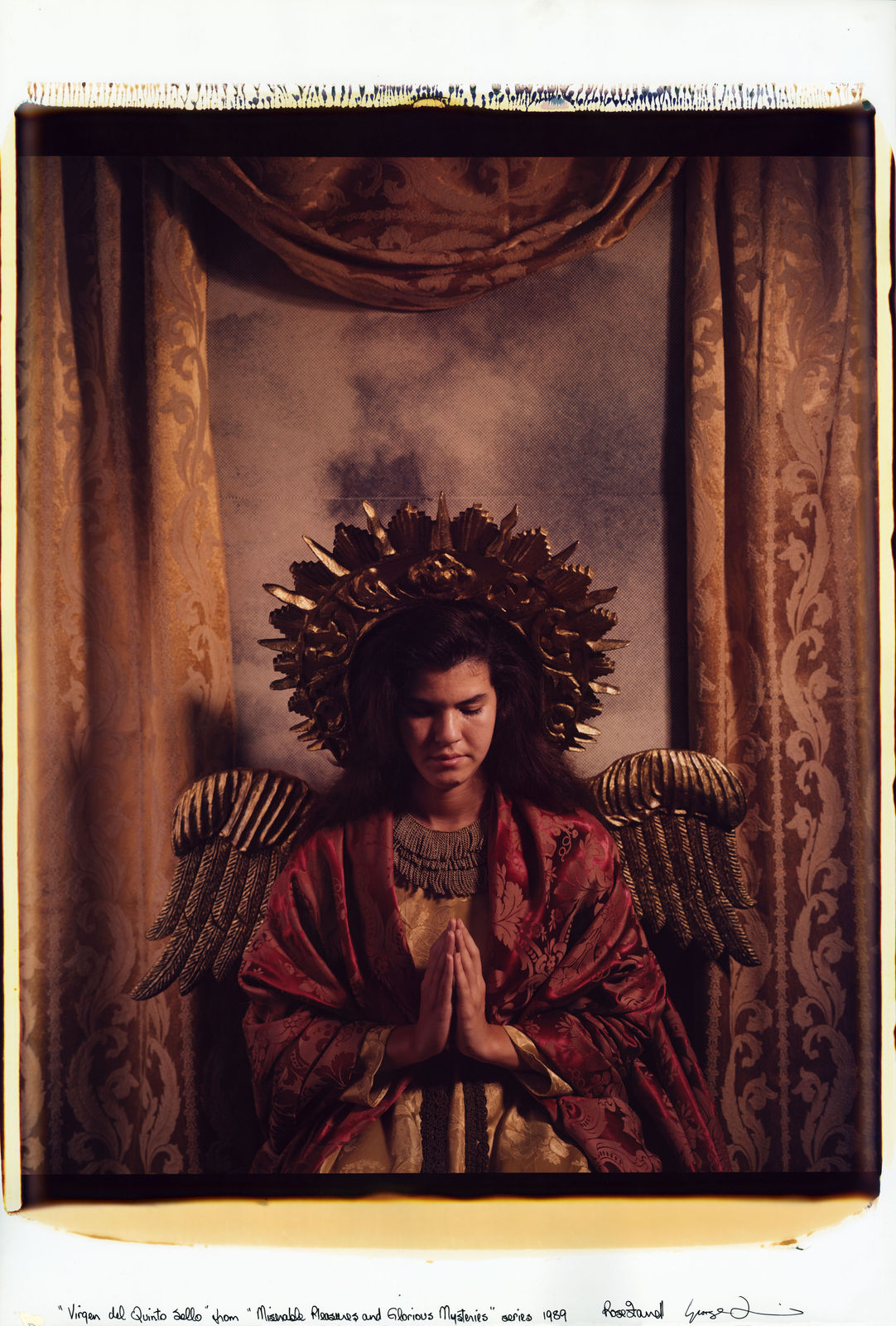 Rose Farrell & George Parkin, Virgin del Quinto Sello (Winged Madonna in Gold and Red), 1989