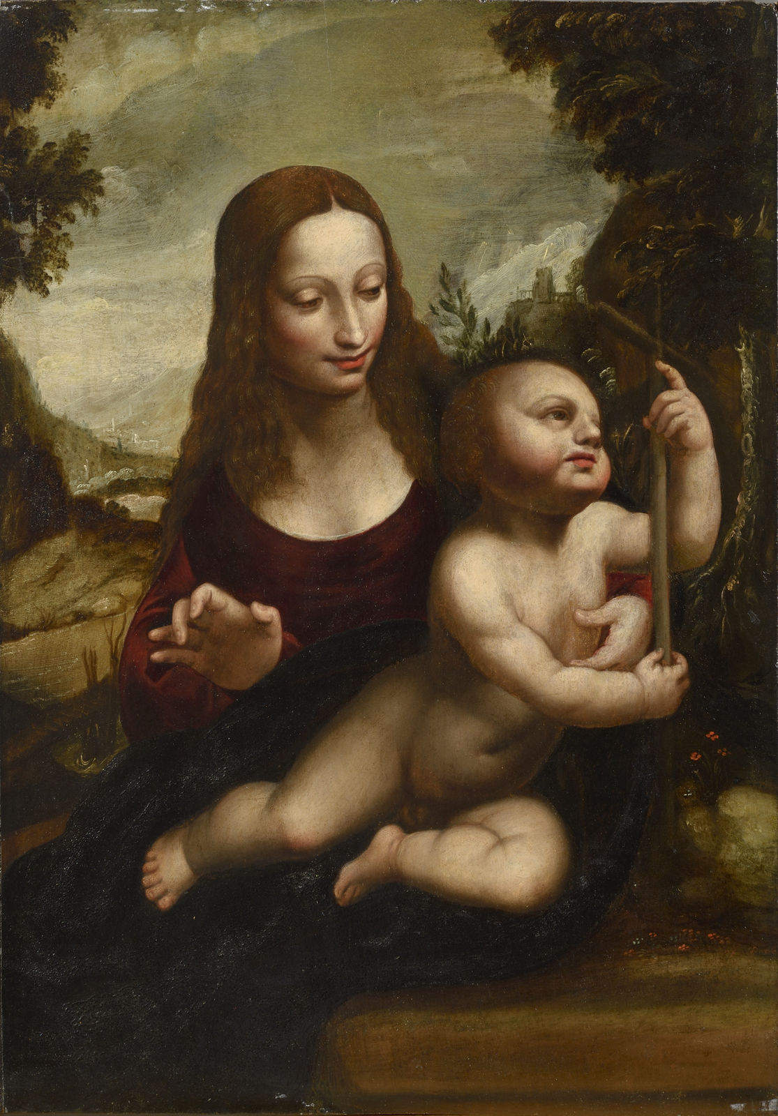 Leonardesque School, End of XVI Century, The Virgin and Child