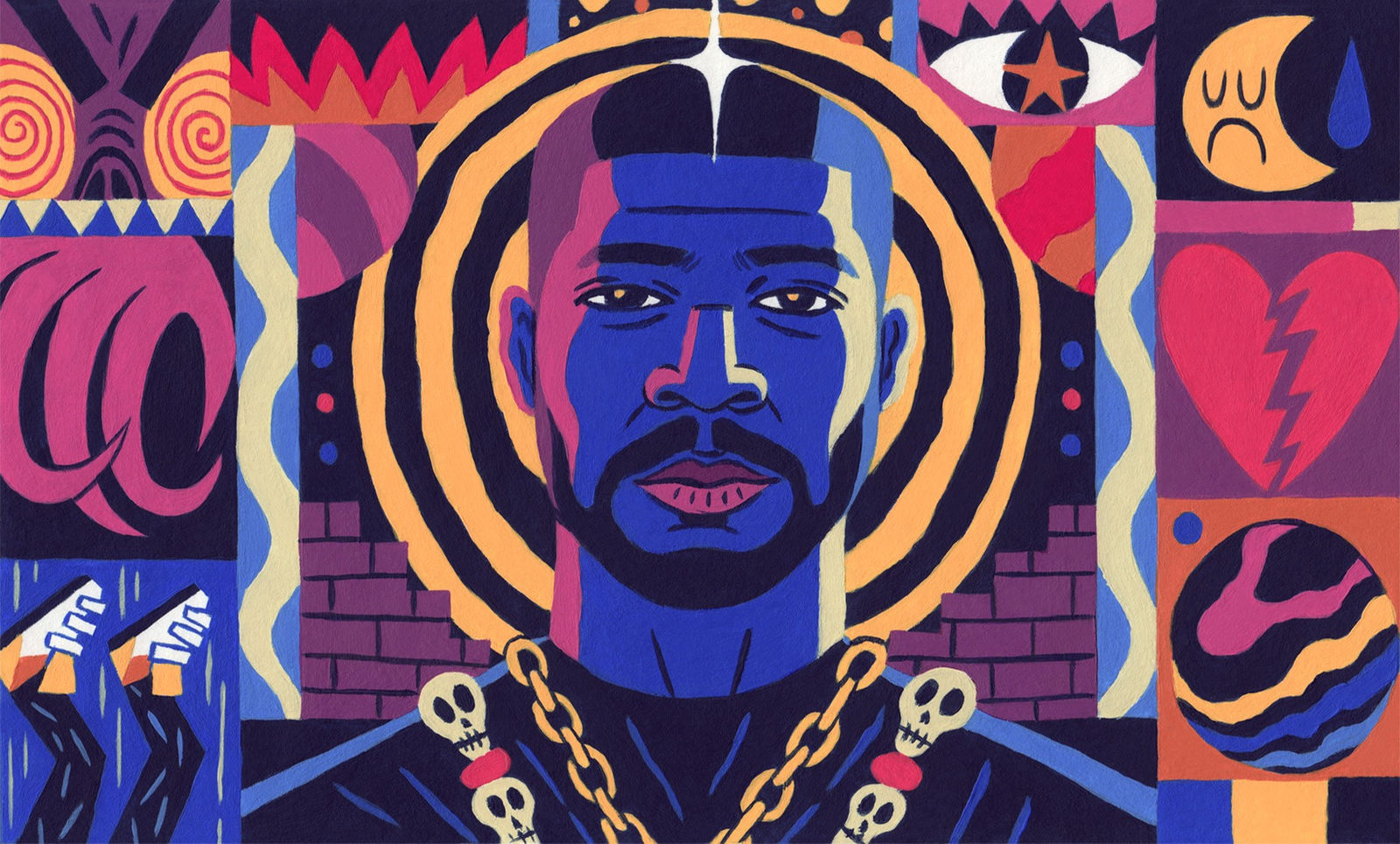 Saddo, Kid Cudi (Illustration for The New Yorker), 2020