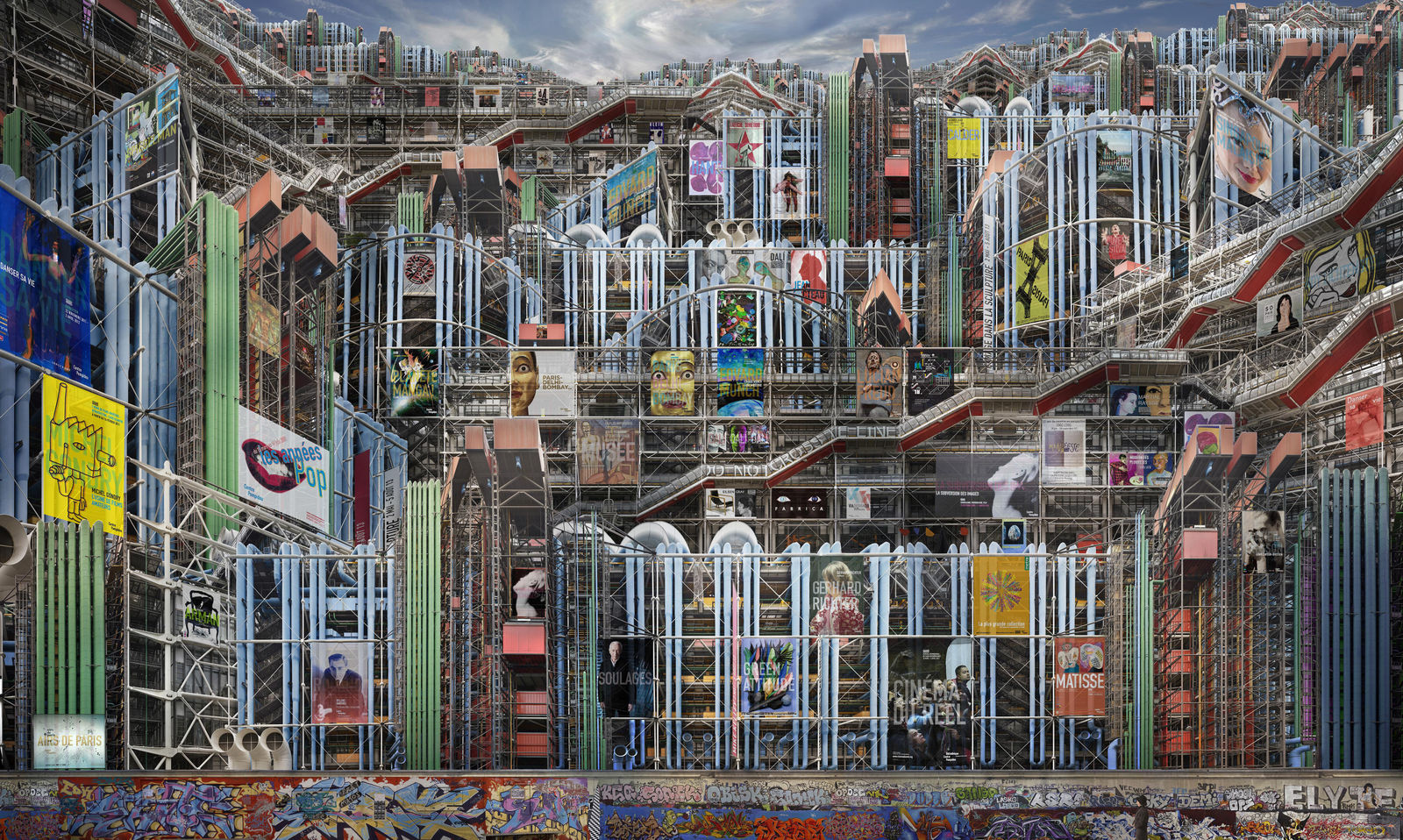 Jean-François Rauzier, Beaubourg Museum, Paris, 2018