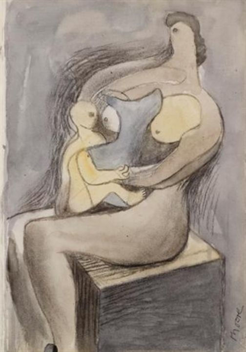 Henry Moore, Mother and Child , c.1973