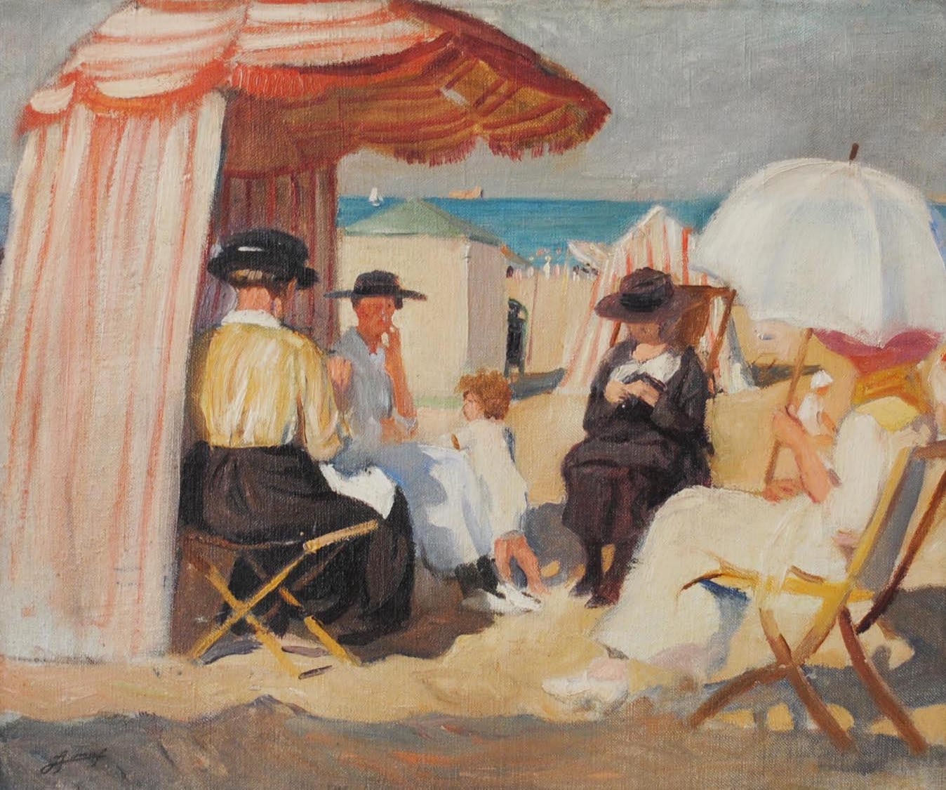 Lucien Jonas, Scène de Plage, circa 1930