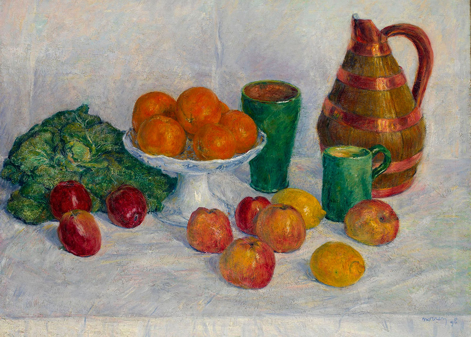 Georges Morren, Nature morte aux fruits et légumes, 1898