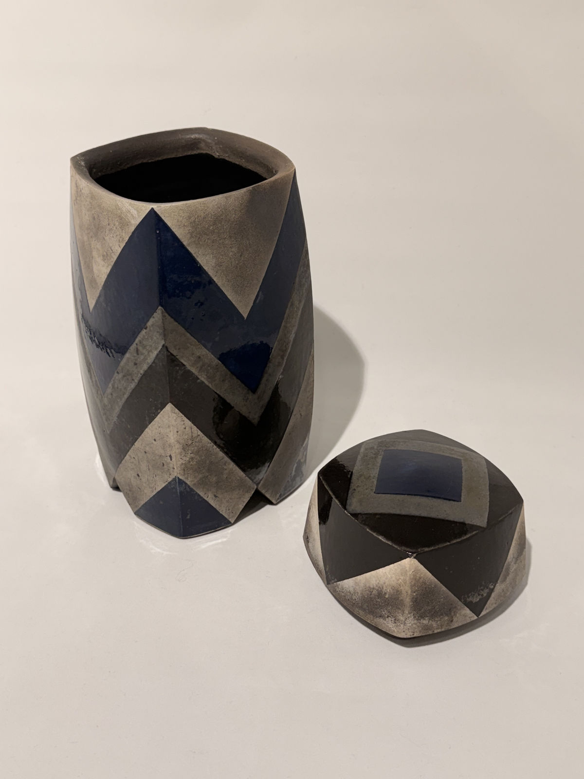 David Crane, Square Box with Zig Zag Strip 3