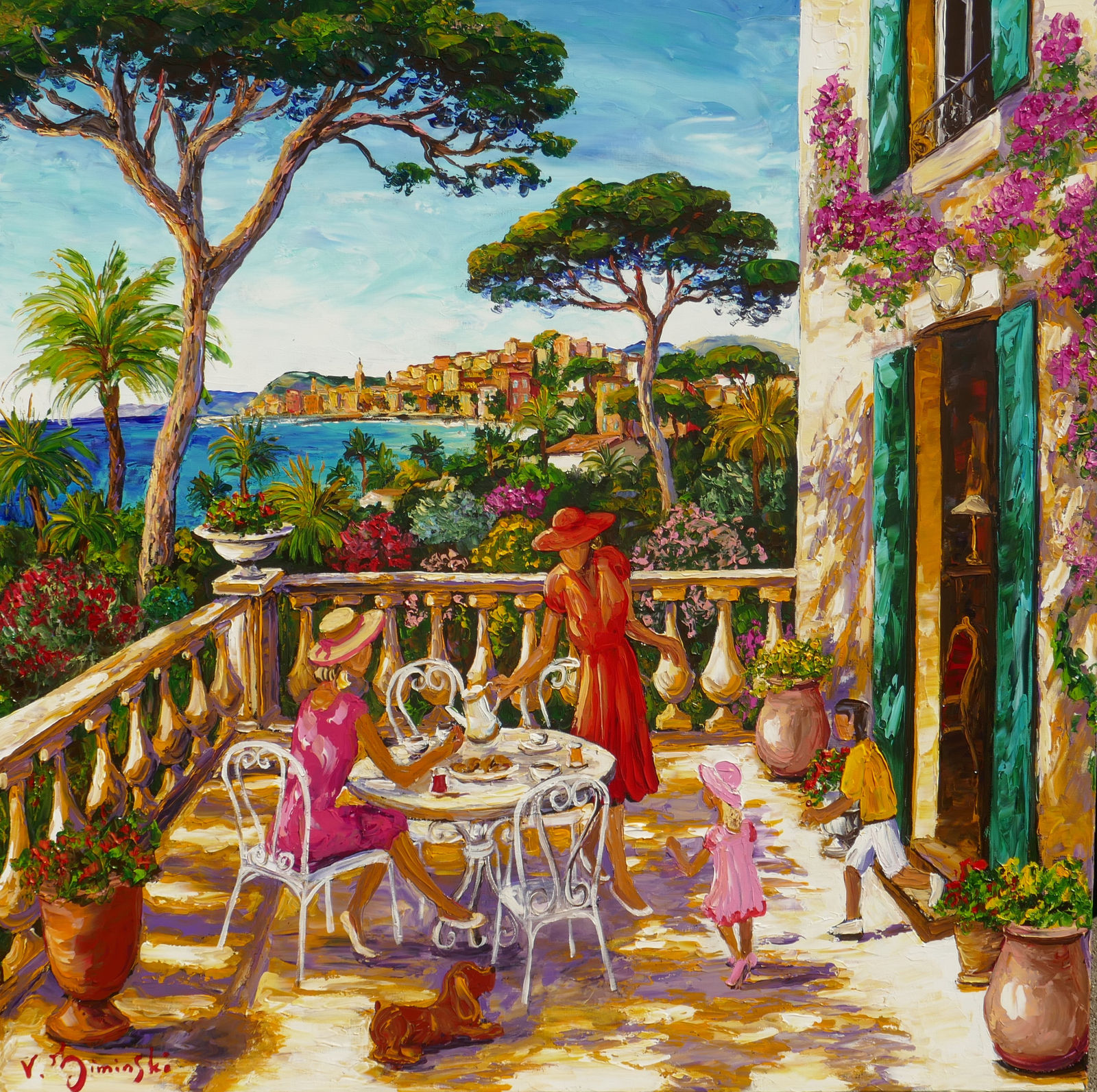 Véronique Ziminski, Matin d'été à Menton