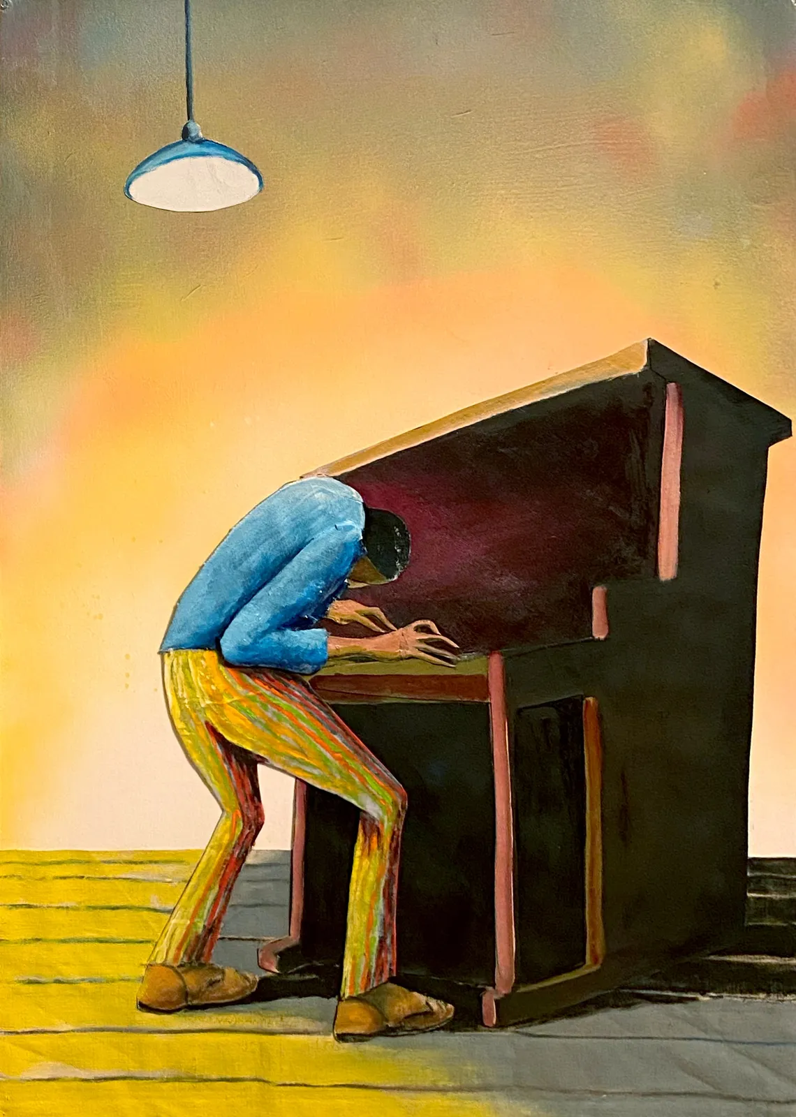 Benny Andrews, Beating the Bones, 1998