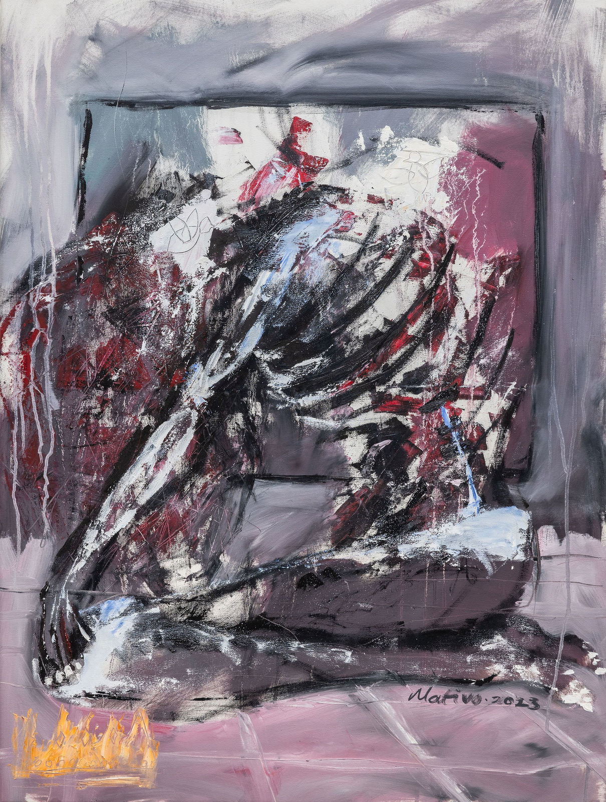 Leo Mativo, Two Doves, 2023