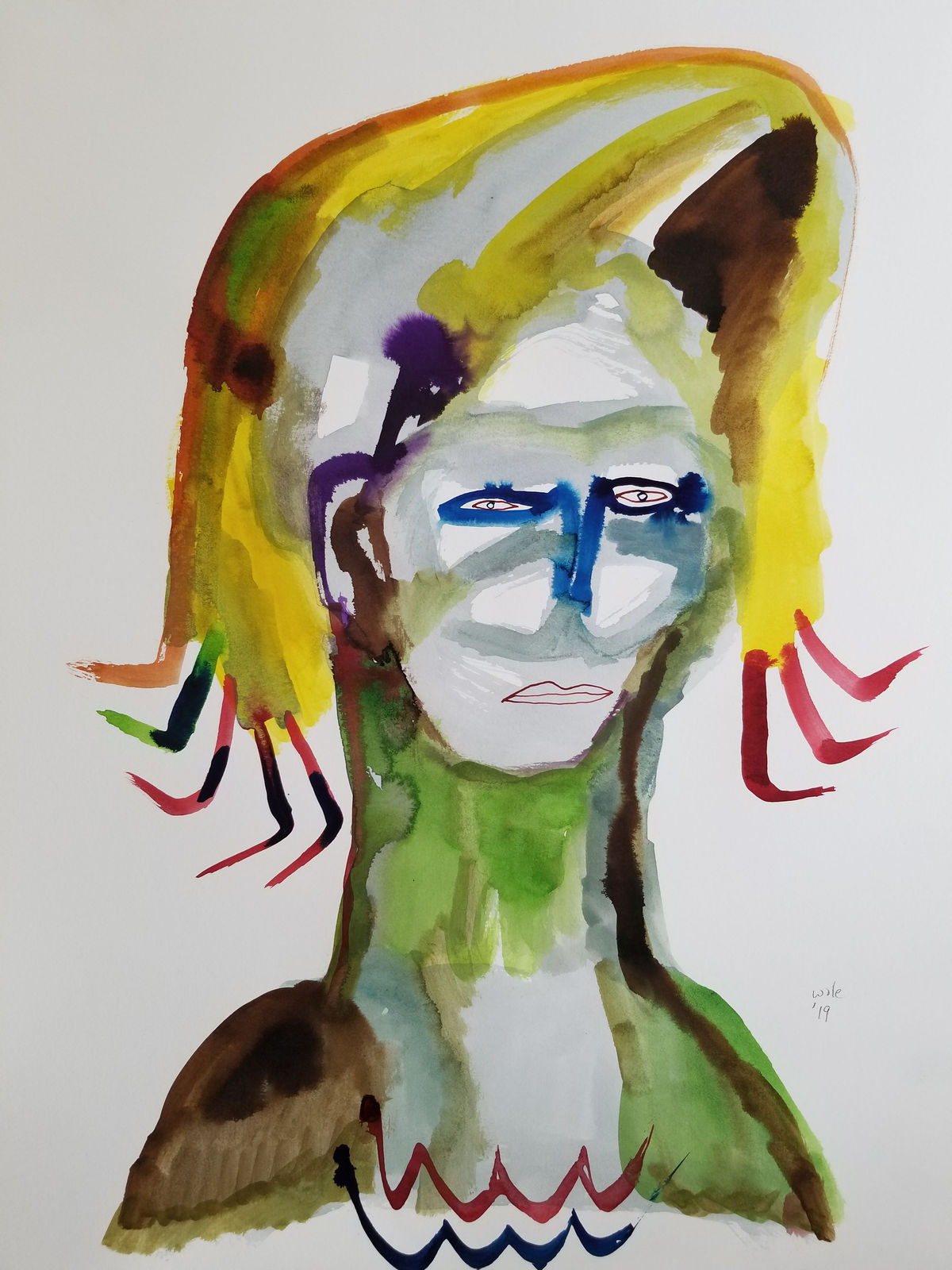 Wole Lagunju, Portrait of a Feminist II, 2019