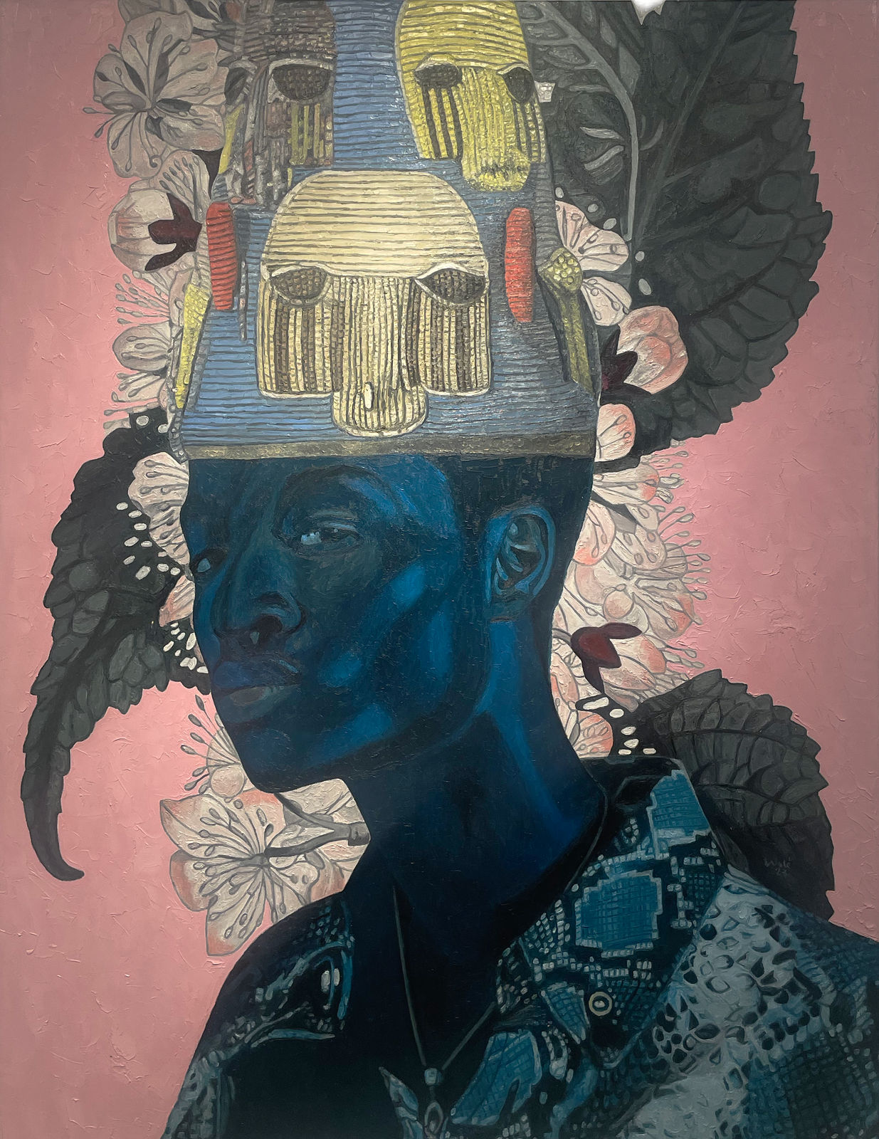 Wole Lagunju, Study of Alton as the Greek god, Hermes, 2023