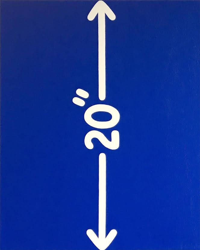 Twenty by Sixteen 2017, Eric Doeringer, 20" (After Mel Bochner), 2017